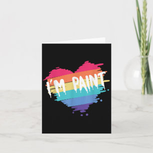 I Heart Love To Finger Paint I'm Paint Cute Couple Card