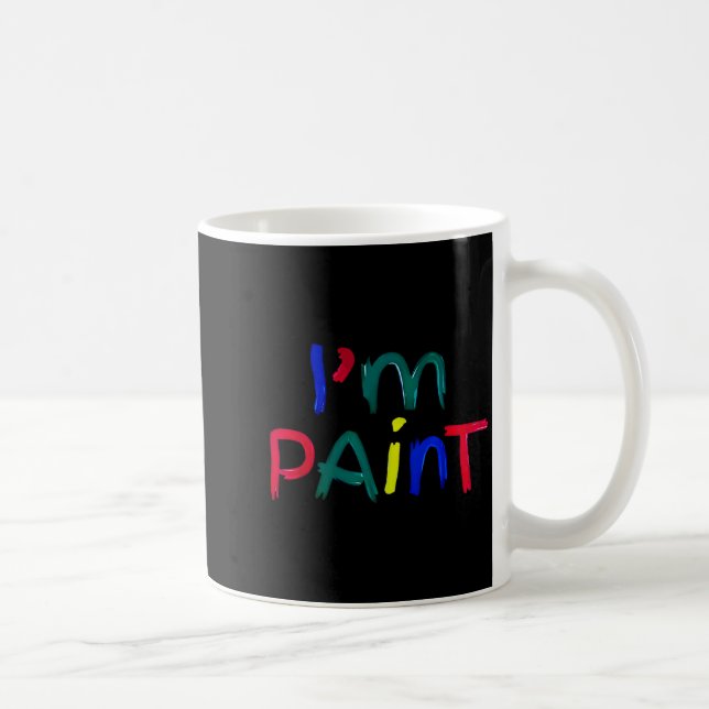 I Heart Love To Finger Paint I'm Paint Cute Couple Coffee Mug (Right)