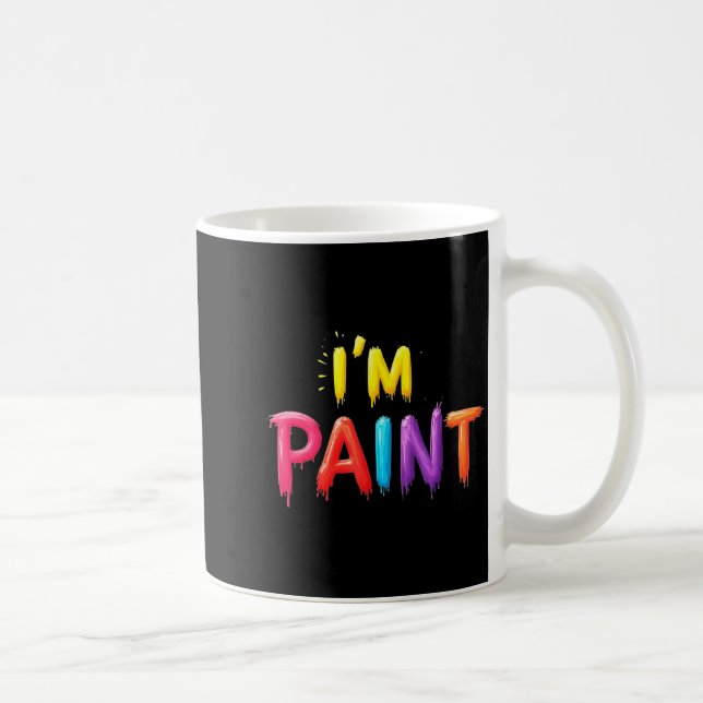 I Heart Love To Finger Paint I'm Paint Cute Couple Coffee Mug (Right)