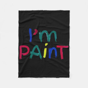 I Heart Love To Finger Paint I'm Paint Cute Couple Fleece Blanket
