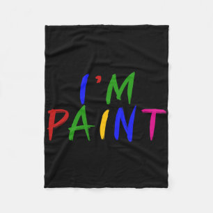 I Heart Love To Finger Paint I'm Paint Cute Couple Fleece Blanket