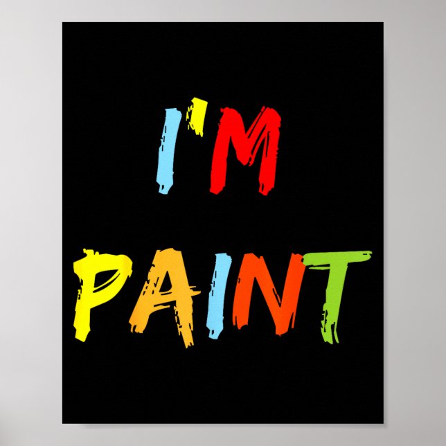 I Heart Love To Finger Paint I'm Paint Cute Couple Poster (Front)