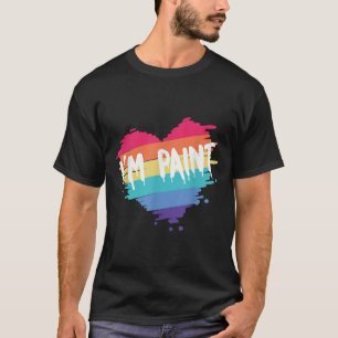 I Heart Love To Finger Paint I'm Paint Cute Couple T-Shirt