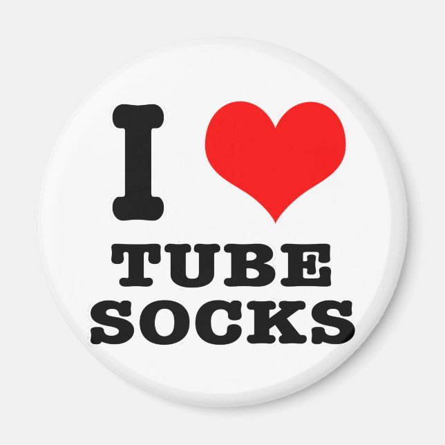 I HEART (LOVE) tube socks Magnet (Front)