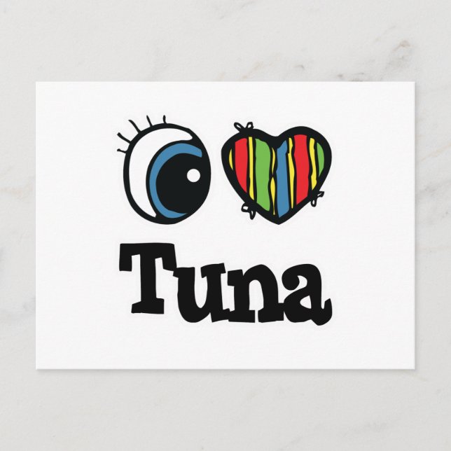 I Heart (Love) Tuna Postcard (Front)