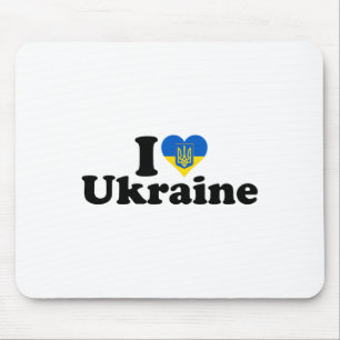 I Heart Love Ukraine Ukrainian Pride Roots Support Mouse Pad