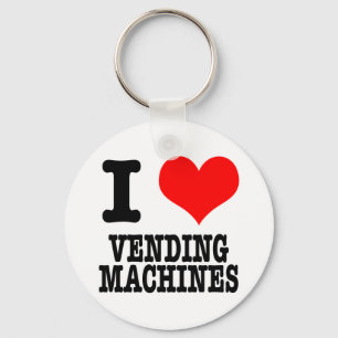 I HEART (LOVE) VENDING MACHINES KEY RING
