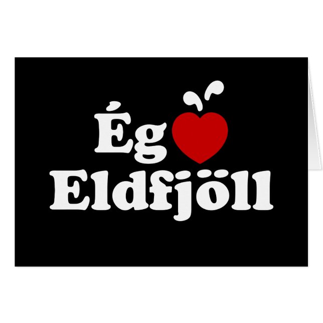 I Heart (Love) Volcanoes [Ég Elska Eldfjöll] Cards (Front Horizontal)