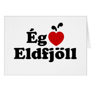 I Heart (Love) Volcanoes [Ég Elska Eldfjöll] Cards