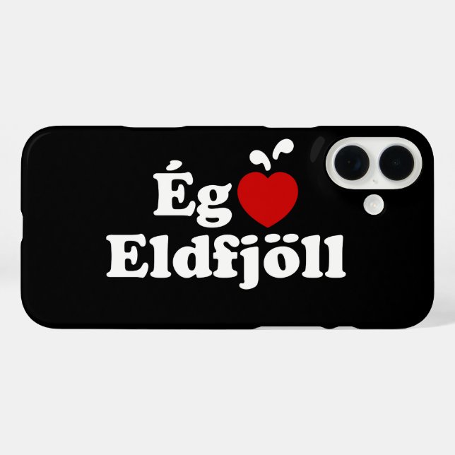 I Heart (Love) Volcanoes [Ég Elska Eldfjöll] Case-Mate iPhone Case (Back (Horizontal))