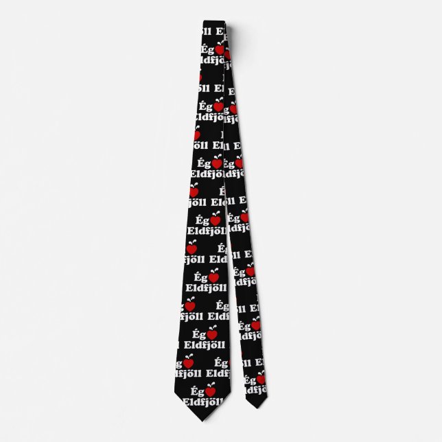 I Heart (Love) Volcanoes [Ég Elska Eldfjöll] Tie (Front)