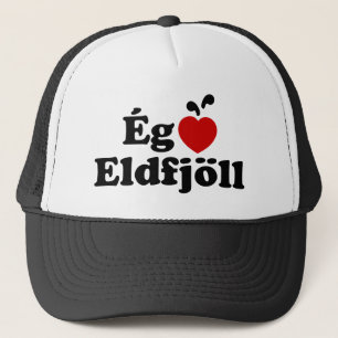 I Heart (Love) Volcanoes [Ég Elska Eldfjöll] Trucker Hat