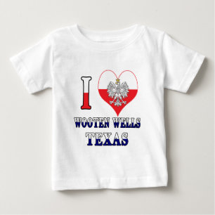 I Heart Love Wooten Wells Texas Baby T-Shirt
