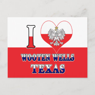I Heart Love Wooten Wells Texas Postcard