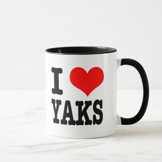 I HEART (LOVE) YAKS MUG (Right)