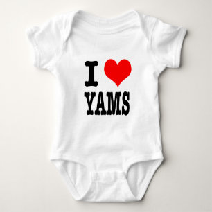 I HEART (LOVE) YAMS BABY BODYSUIT