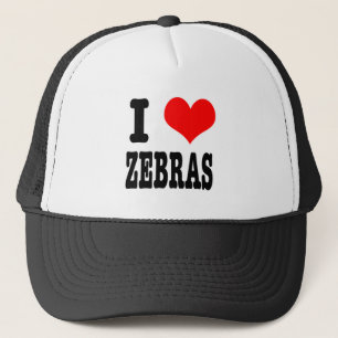 I HEART (LOVE) zebras Trucker Hat