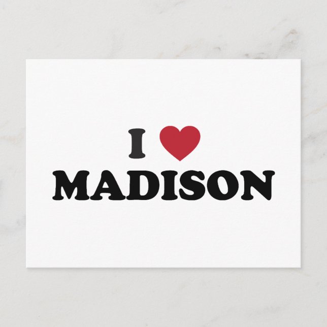 I Heart Madison Wisconsin Postcard (Front)