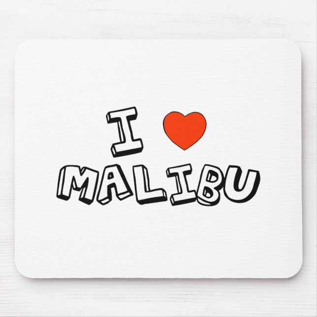 I Heart Malibu Mouse Pad (Front)