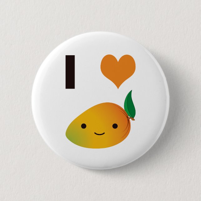 I Heart Mango 6 Cm Round Badge (Front)