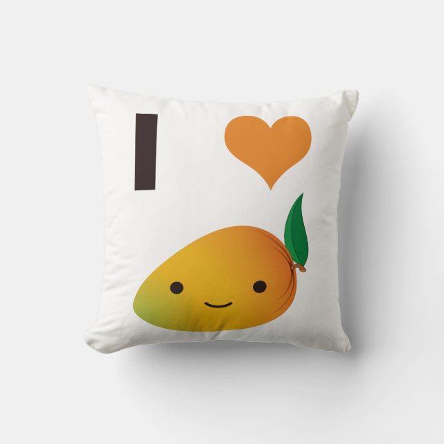 I Heart Mango Cushion (Front)