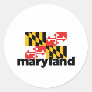 I HEART MARYLAND CLASSIC ROUND STICKER