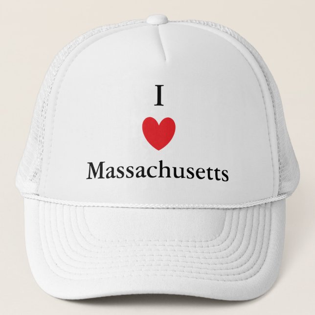 I Heart Massachusetts Trucker Hat (Front)