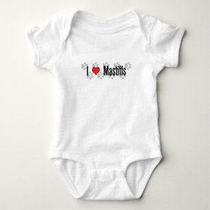 I (heart) Mastiffs Baby Bodysuit