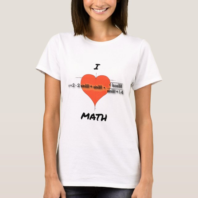 I Heart Math Equation T-Shirt (Front)