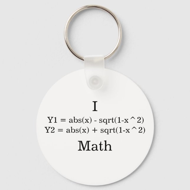 I heart math key ring (Front)