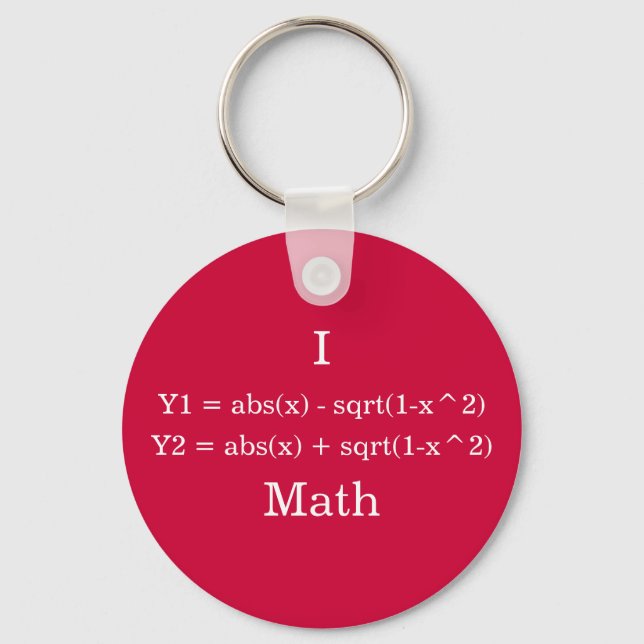 I Heart Math Key Ring (Front)