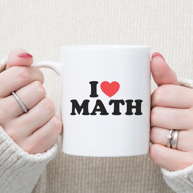 I Heart Math Teacher Appreciation Back to School Coffee Mug (Creator Uploaded)