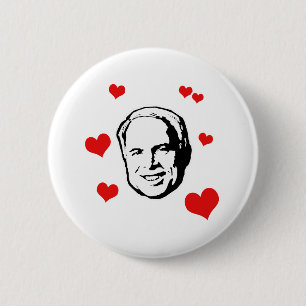 I HEART MCCAIN T-SHIRT 6 CM ROUND BADGE