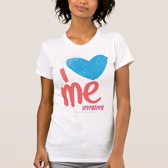 I Heart Me Aqua-Pink T-Shirt (Front)