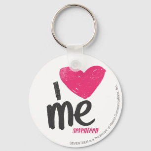 I Heart Me Magenta Key Ring