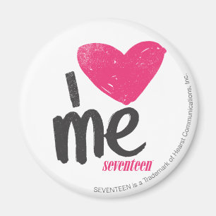 I Heart Me Magenta Magnet