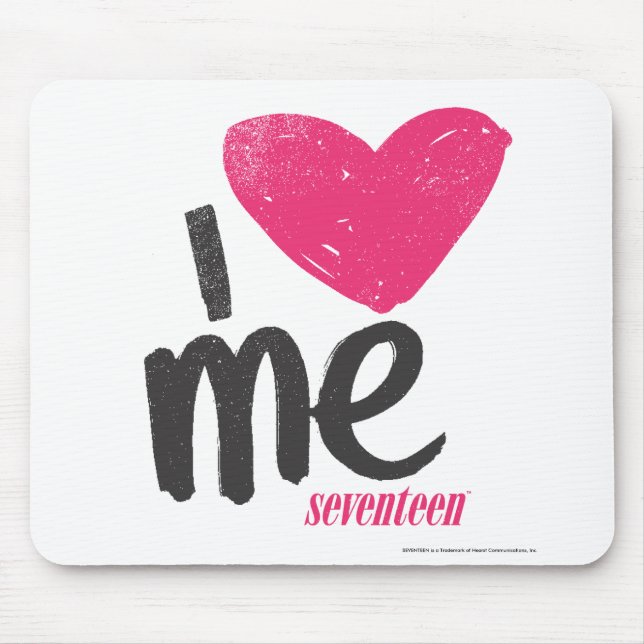 I Heart Me Magenta Mouse Pad (Front)