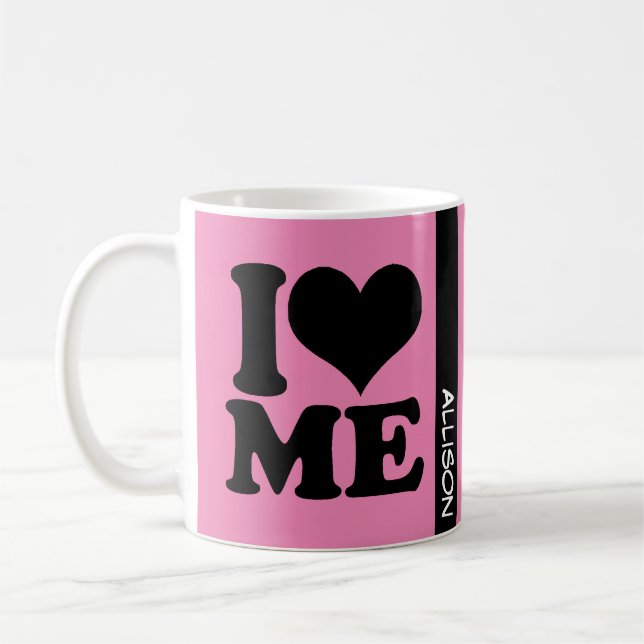 I Heart Me Monogram Coffee Mug (Left)