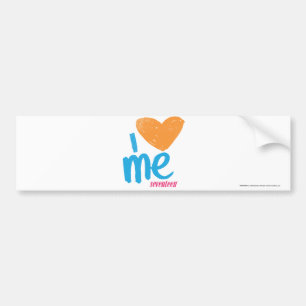 I Heart Me Orange/Aqua Bumper Sticker