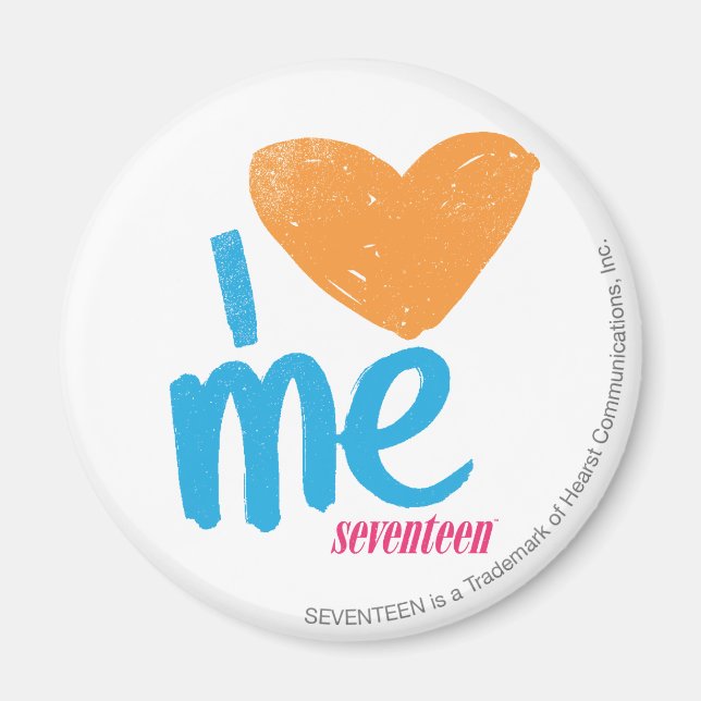 I Heart Me Orange/Aqua Magnet (Front)