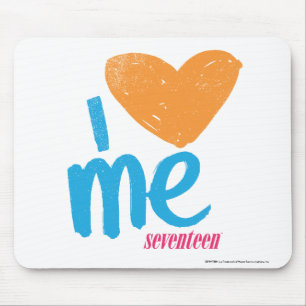 I Heart Me Orange/Aqua Mouse Pad
