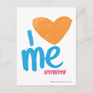 I Heart Me Orange/Aqua Postcard
