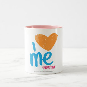 I Heart Me Orange/Aqua Two-Tone Coffee Mug