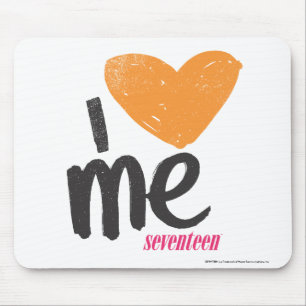 I Heart Me Orange Mouse Pad