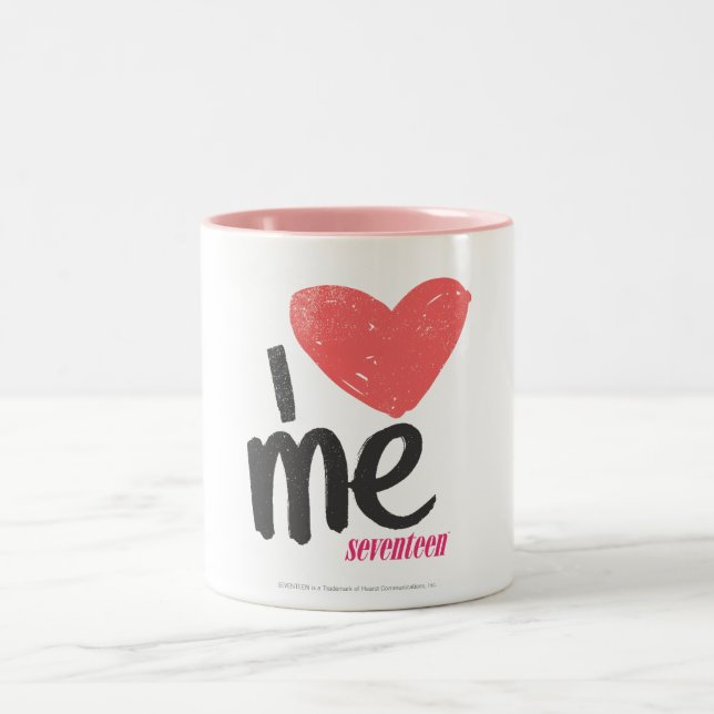 I Heart Me Pink Two-Tone Coffee Mug (Center)