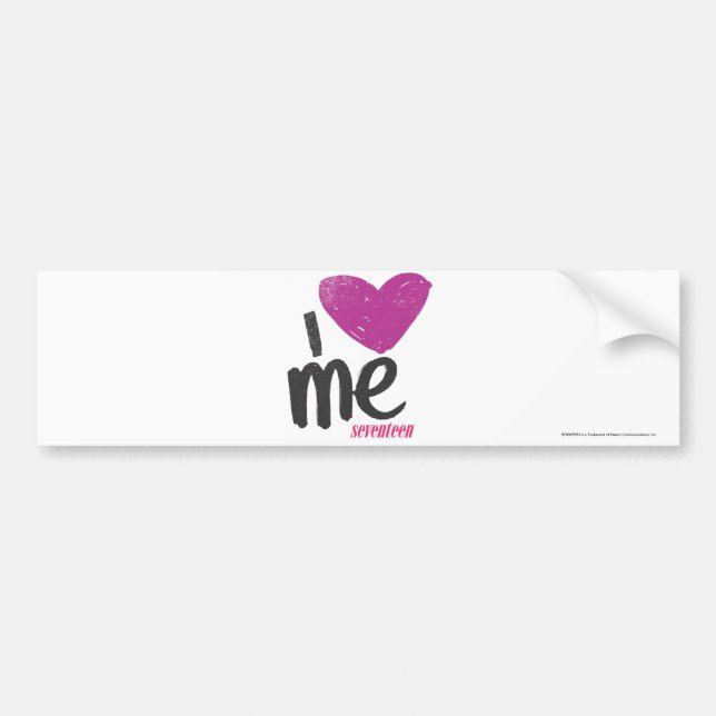 I Heart Me Purple Bumper Sticker (Front)