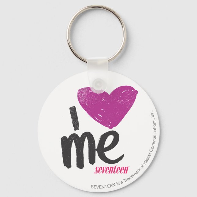I Heart Me Purple Key Ring (Front)