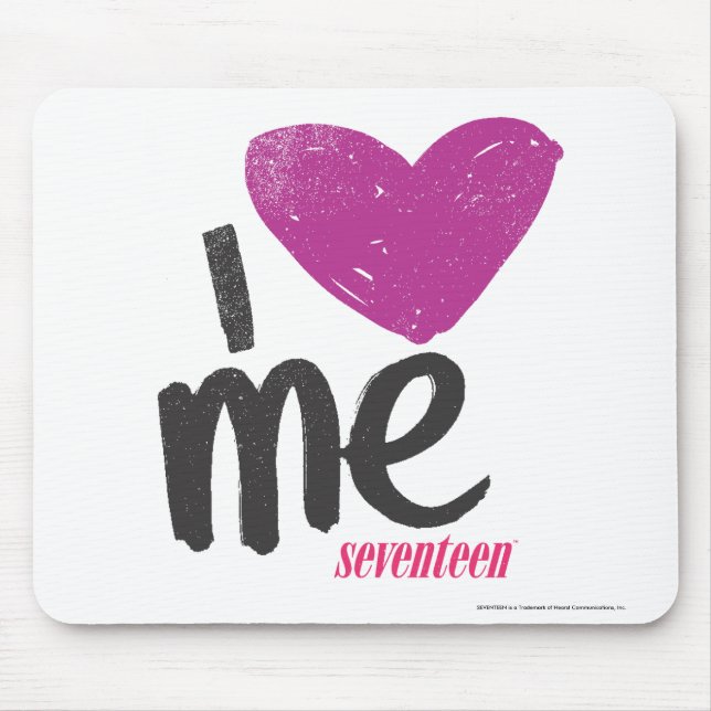 I Heart Me Purple Mouse Pad (Front)