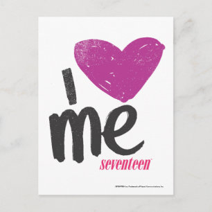 I Heart Me Purple Postcard