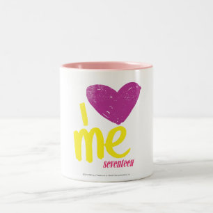 I heart Me Purple/Yellow Two-Tone Coffee Mug